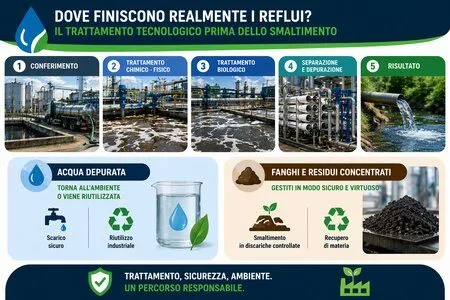 infografica dove finiscono le acque reflue
